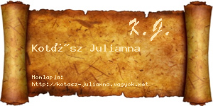 Kotász Julianna névjegykártya